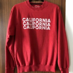 Brandy Melville Cherry Red California Sweatshirt